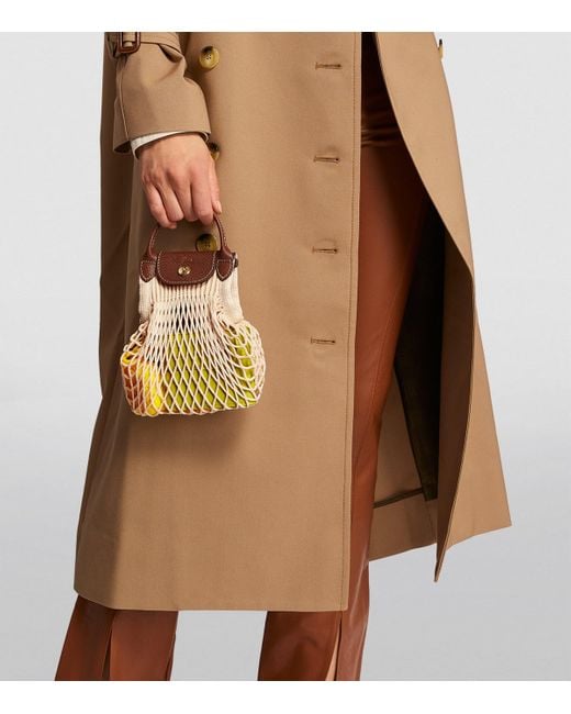 Longchamp Brown Extra-Small Le Pliage Filet Mesh Bag