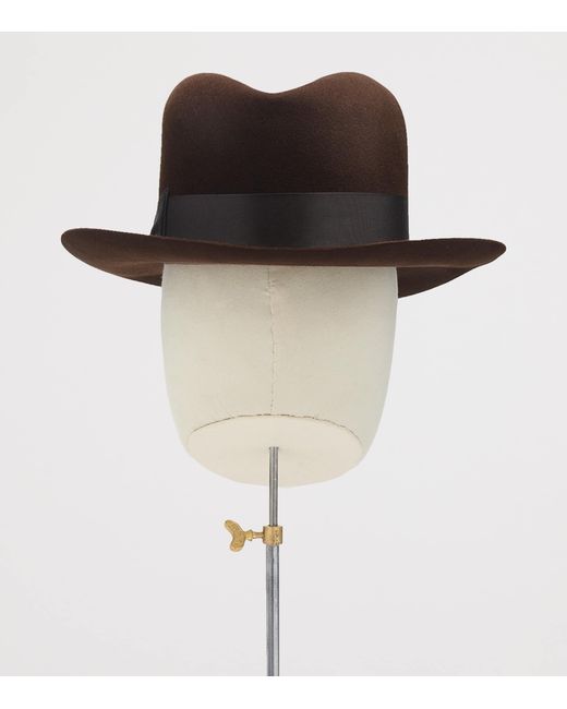 Swaine Brown Rabbit Felt Crusade Poet Fedora for men