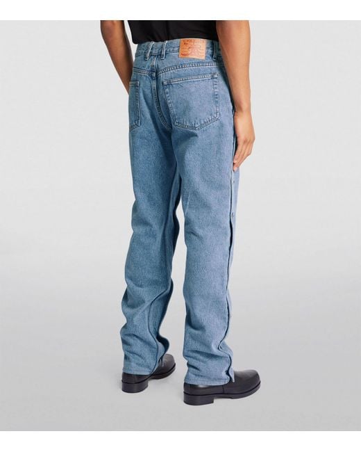 Y. Project Blue Snap-off Straight Jeans for men