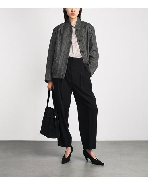 Blazé Milano Gray Virgin Wool-Blend Herringbone Coiba Jacket