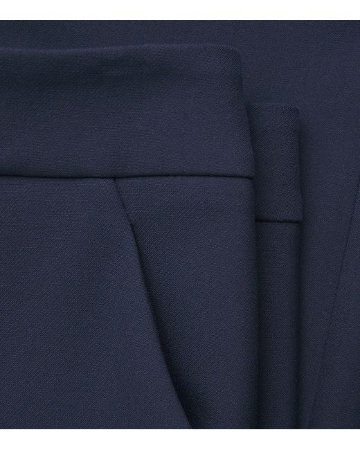 Veronica Beard Blue Tonelli Wide-Leg Trousers