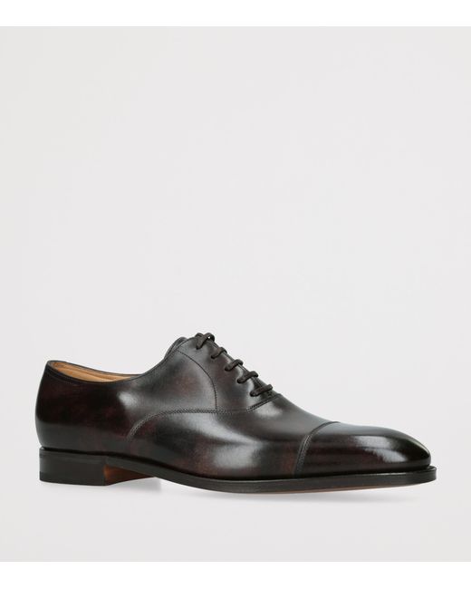 John Lobb Black Leather City Ii Oxford Shoes for men