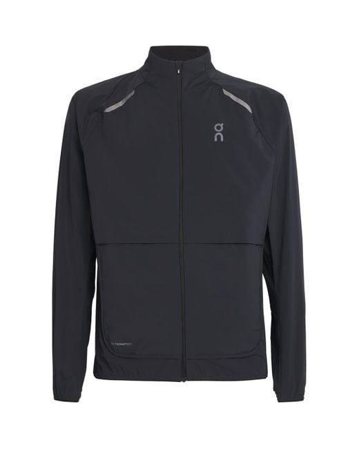 On Shoes Blue Packable Insulated Weather Jacket for men