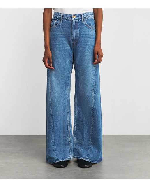Mother Blue Snacks! The Lemon Twist Curved Seam Jeans