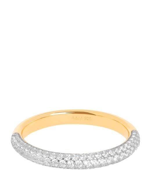 Astrid & Miyu Metallic Plated Pavé Essential Ring
