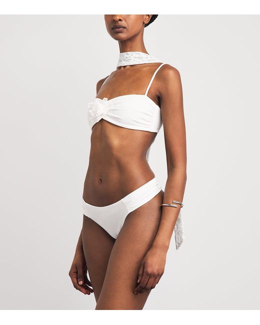 Away That Day White Cannes Bikini Bottoms