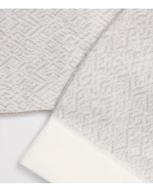 Falke White Wool-Blend Snow Glitter Knee-High Socks