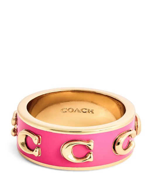 COACH Pink Enamel C Ring