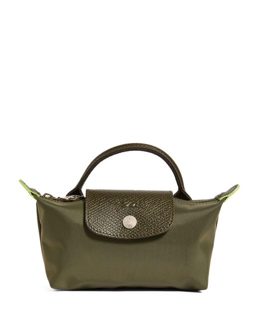 Longchamp Green Le Pliage Pouch