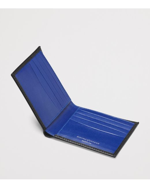 Aspinal Black Leather Bifold Wallet for men