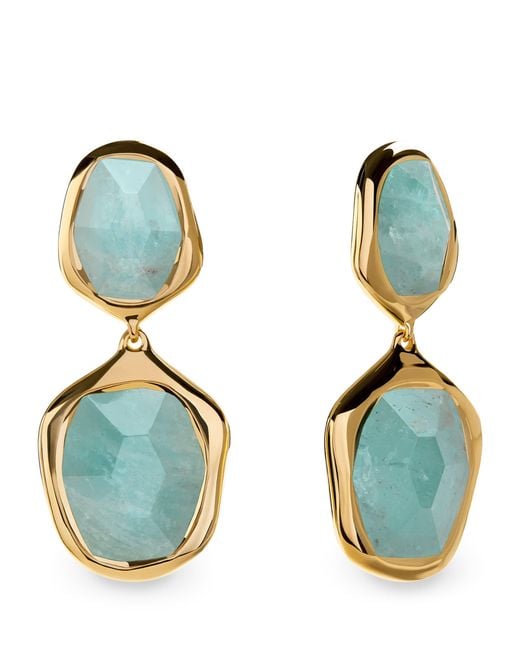 Monica Vinader Blue Vermeil And Aquamarine Odyssey Cocktail Earrings