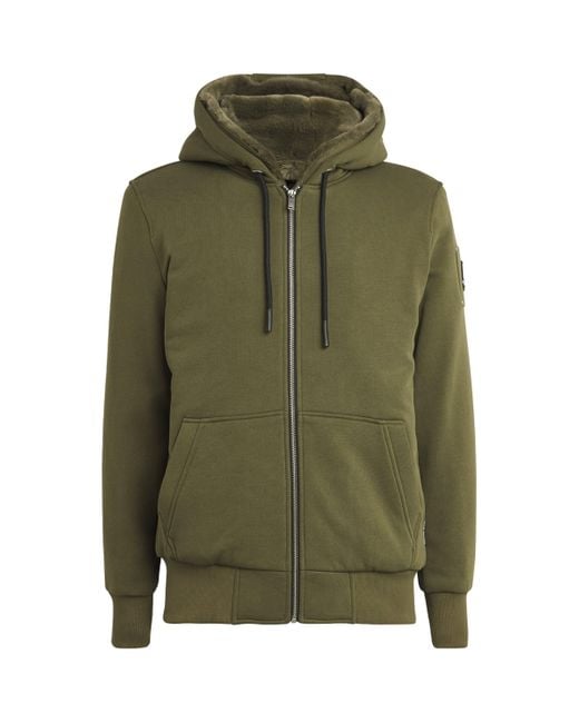 Moose Knuckles Green Classic Bunny Zip-Up Hoodie for men