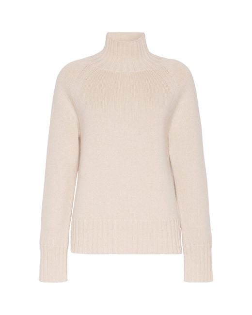 Max Mara White Wool-Cashmere Sweater