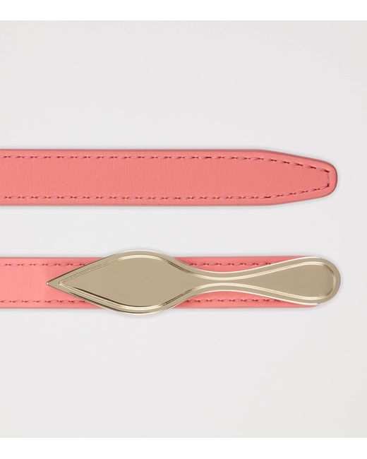 Christian Louboutin Red Bettina Leather Reversible Belt