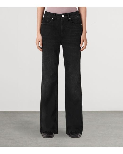 AllSaints Black Ember Flared Jeans