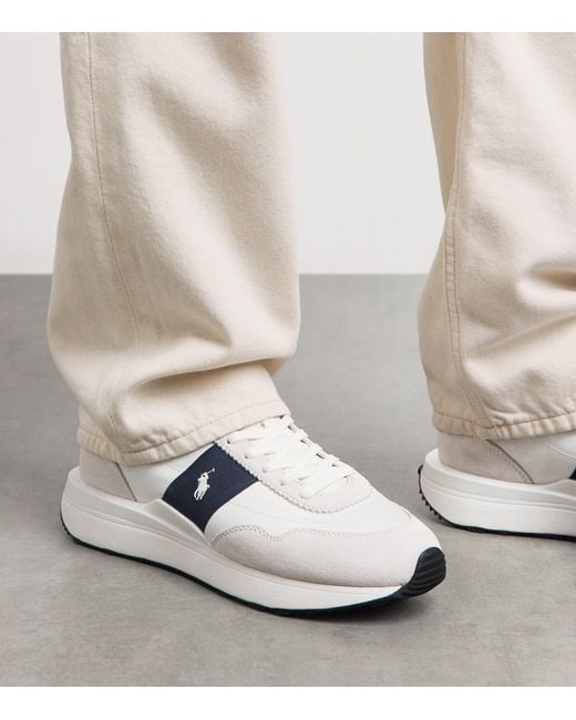 Polo Ralph Lauren White Suede Train 89 Sneakers for men