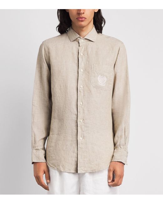 Polo Ralph Lauren Natural X Wimbledon Linen Logo Crest Shirt for men