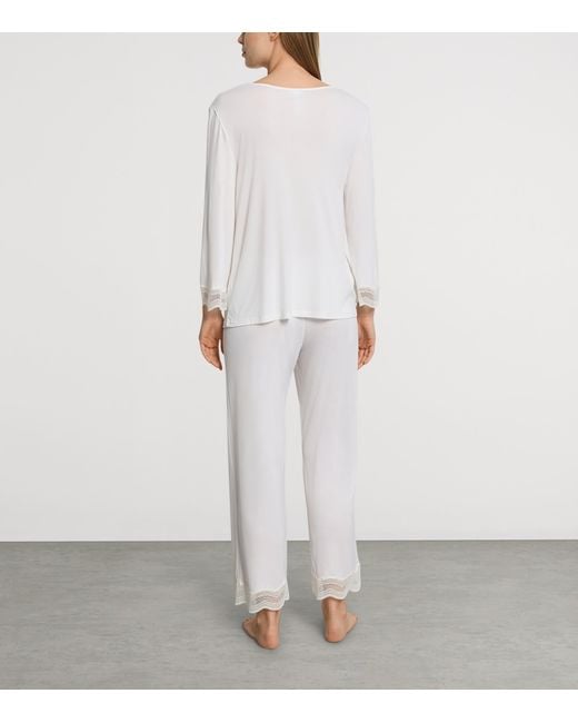 Hanro White Modal Cira Pyjama Set