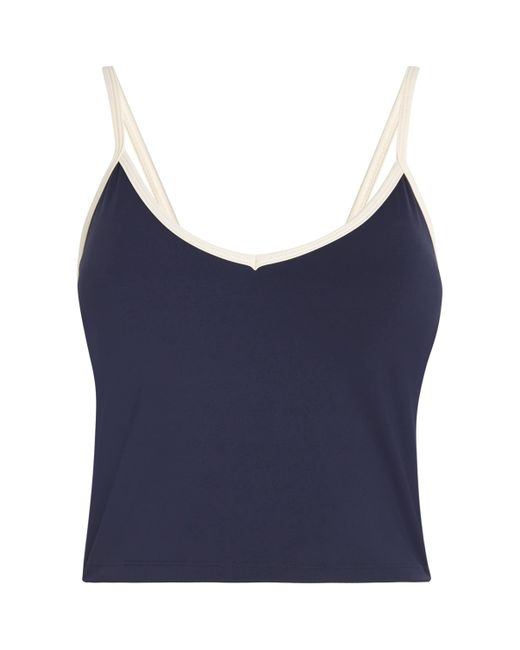 ADANOLA Blue Ultimate Piping Tank Top