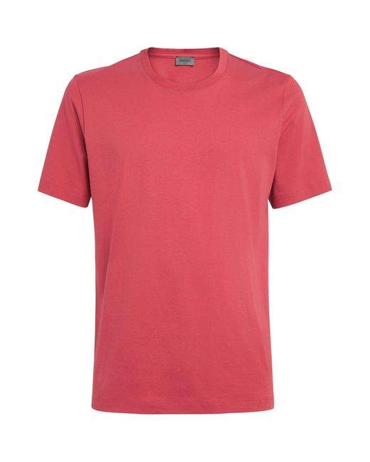 Hanro Pink Cotton Living Crew-Neck T-Shirt for men