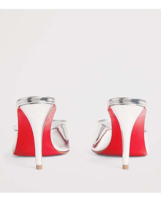 Christian Louboutin White Miss Z Mule Patent Leather Mules 80