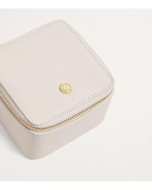 Harrods Natural Smooth Leather Trinket Box for men