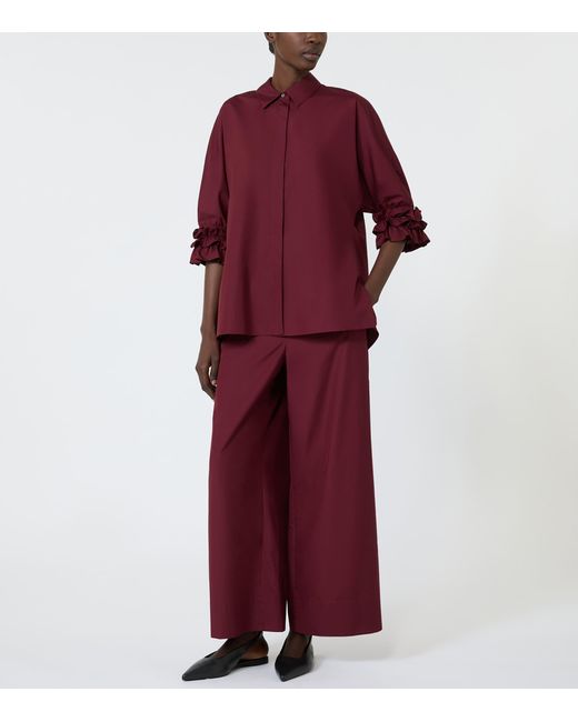 Max Mara Red Poplin Shirt