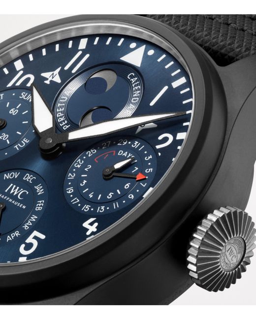 Iwc Black Ceramic Big Pilot's Perpetual Calendar Rodeo Drive Watch for men