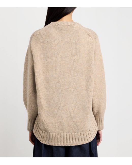 Johnstons Natural Cashmere Round-Neck Sweater