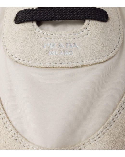 Prada White Panelled Sneakers