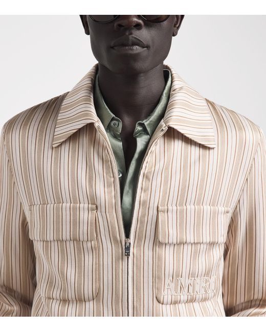 Amiri Natural Stripe Logo Jacket for men
