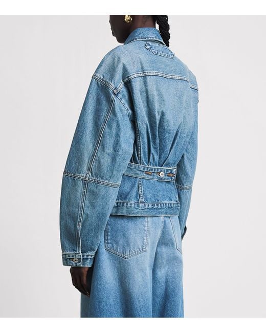Jacquemus Blue Curved Denim Jacket