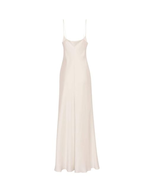 The Row White Guinevere Silk Maxi Dress