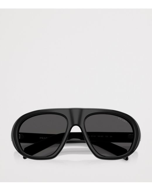 Prada Black Acetate Oversized Sunglasses