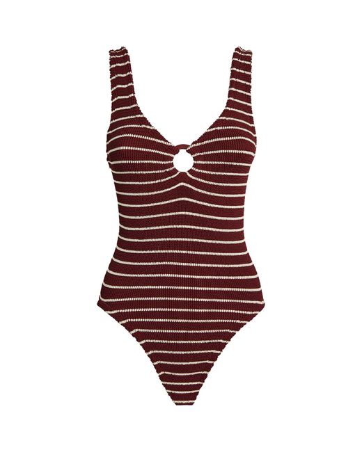 Hunza G Red Striped Celine Swimsuit