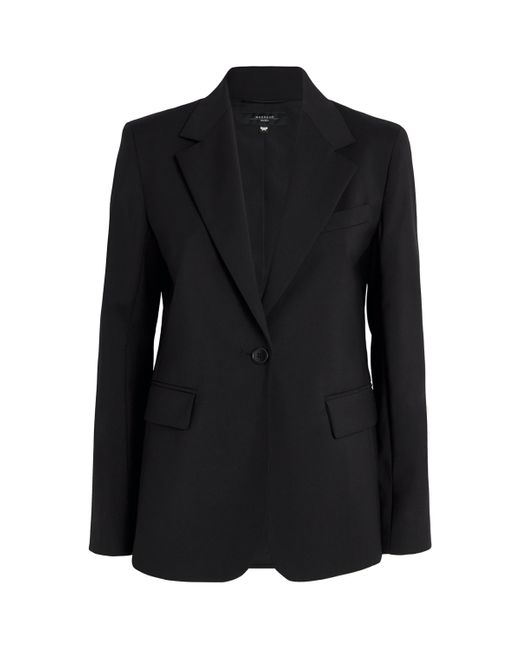 Weekend by Maxmara Black Virgin Wool Blazer