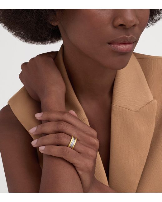 BVLGARI Metallic And Stainless Steel B.Zero1 Two-Band Ring