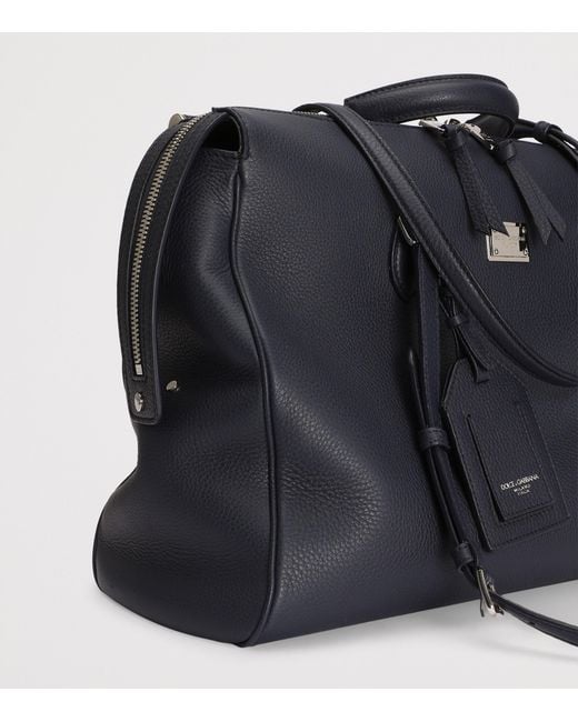 Dolce & Gabbana Black Leather-Blend Top-Handle Bag for men
