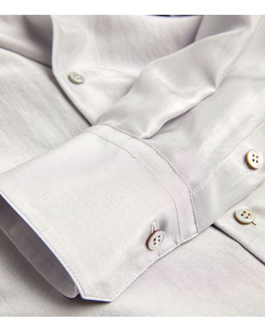 Carven Gray Silk Semi-sheer Shirt