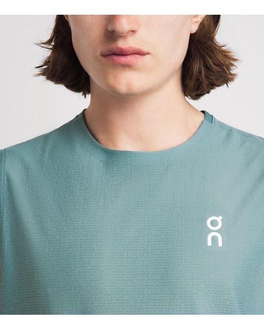 On Shoes Green Court Tank Top for men