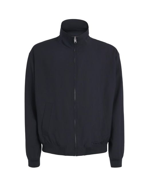 FRAME Blue Wool Zip-Up Jacket for men
