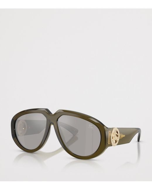 Burberry Gray Pilot Sunglasses