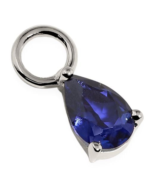 Astrid & Miyu Blue And Sapphire Birthstone Earring Charm
