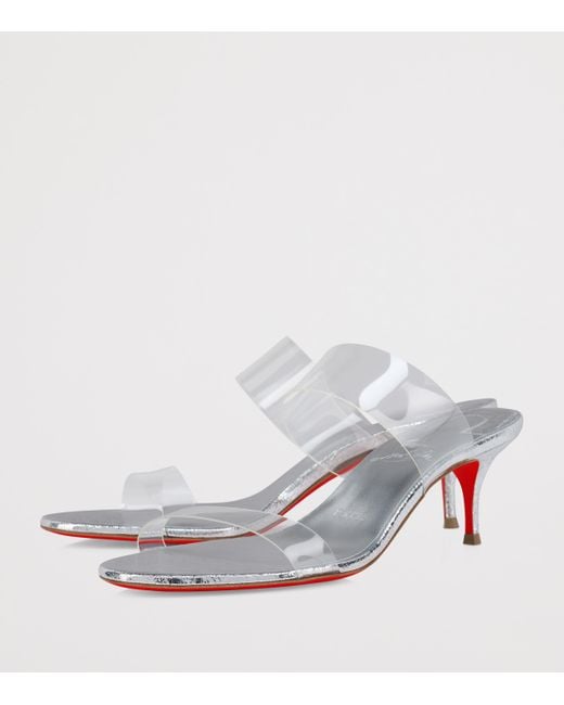 Christian Louboutin White Just Nothing Leather Heeled Sandals 55