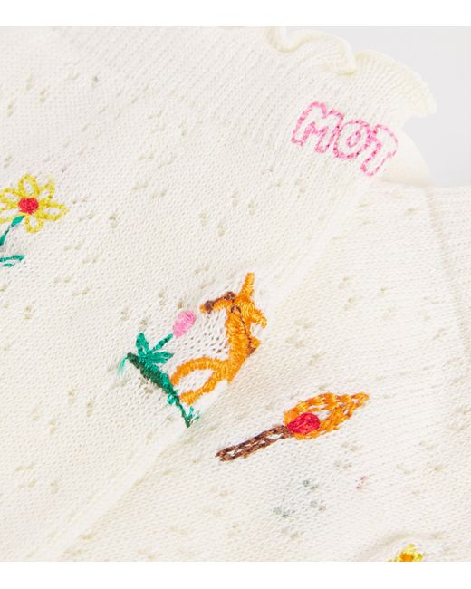 Mother White Pointelle Half-Step Socks
