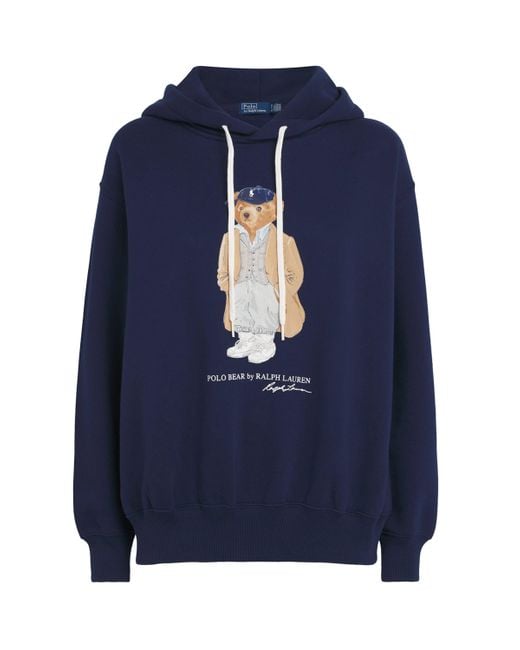 Polo Ralph Lauren Blue Cotton-Blend Polo Bear Hoodie