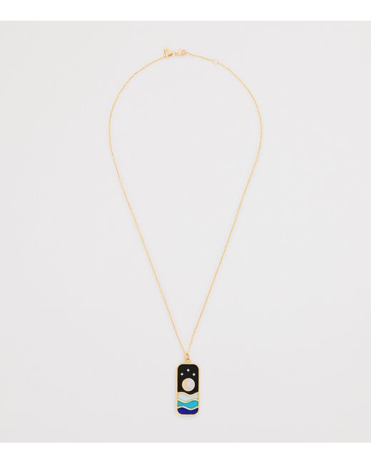 L'Atelier Nawbar Metallic And Diamond Cosmic Love The Summer Night Necklace