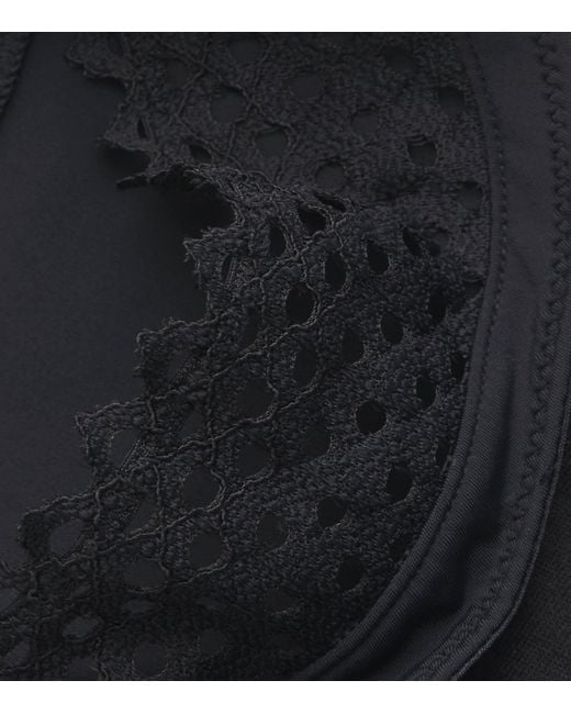 Wolford Blue Romantic Net Thong