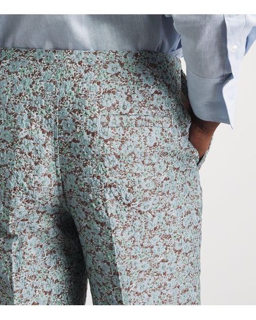 Tory Burch Gray Jacquard Trousers