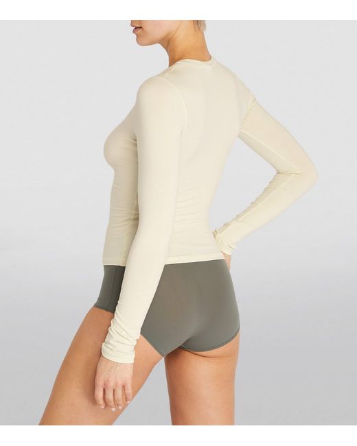Skims Natural Long-Sleeved T-Shirt